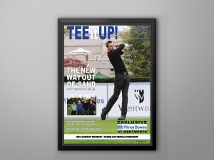 golf event photography magazine mock up